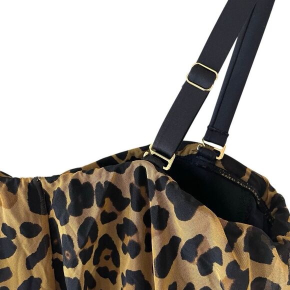 LAUREN By Ralph Lauren Ocelot Leopard Print Fly Away One-Piece Swimsuit Size 18 - Picture 4 of 13